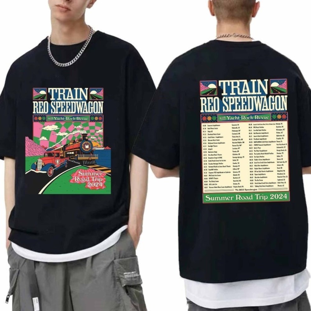 Train And Reo Speedwagon - The Summer Road Trip 2024 Tour 2 Sided Shirt